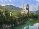 Cement factory on river Soca 